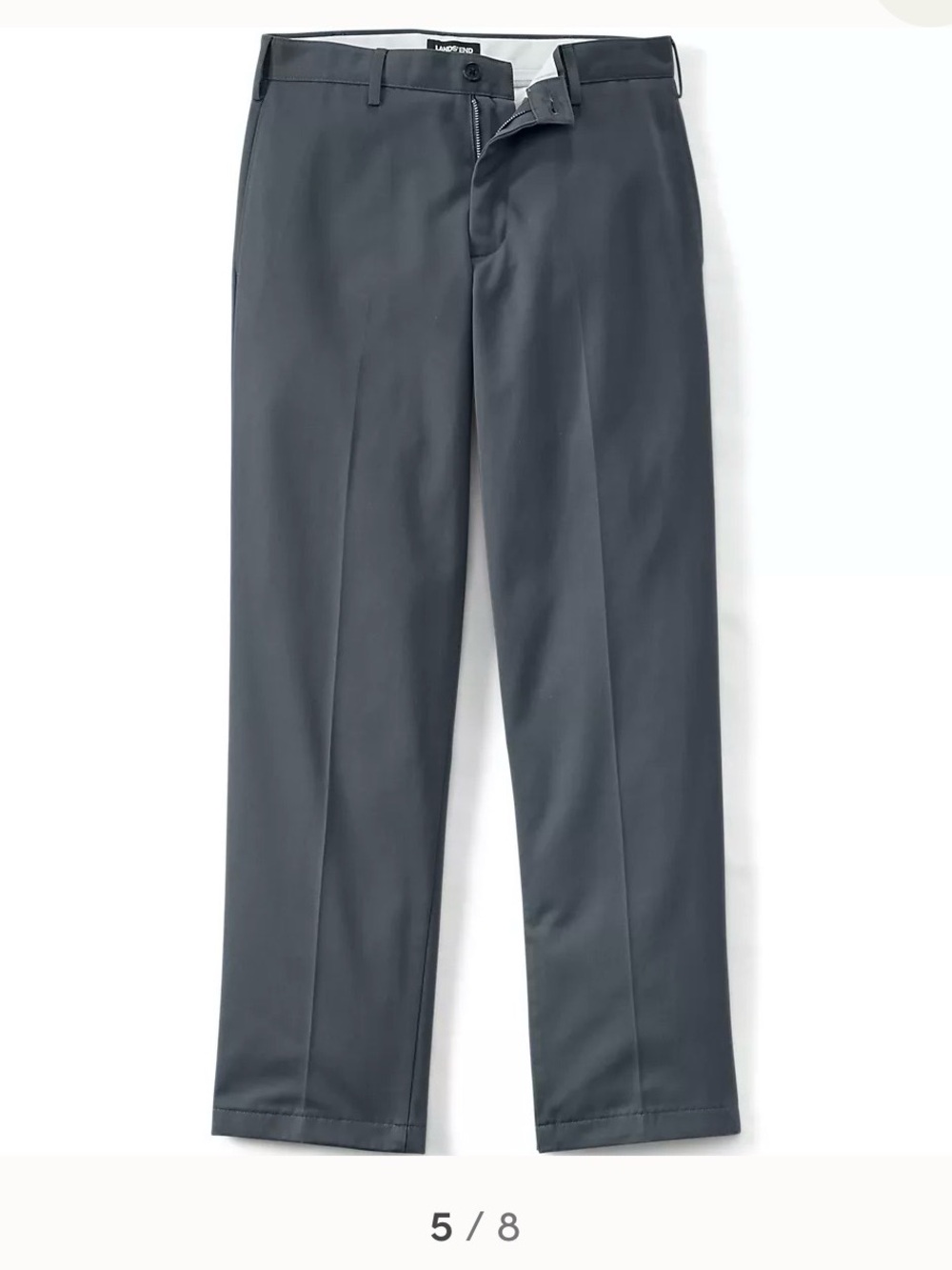 Lands' End Flat Men's Front Wrinkle Resistant Chino 30x30